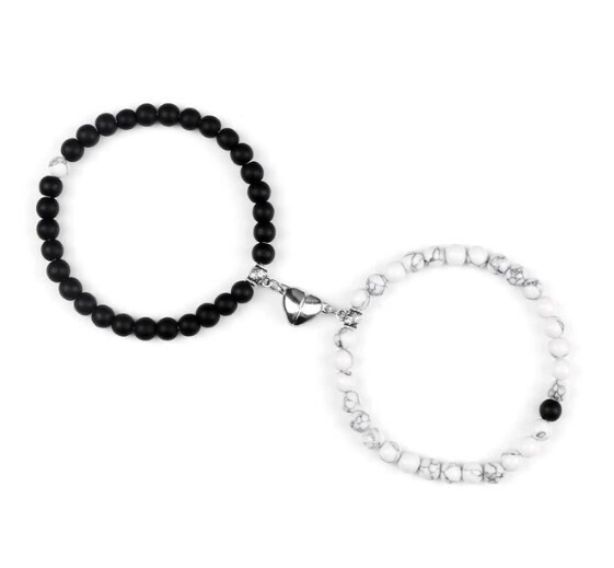Couple Magnet Heart Shape Bangles