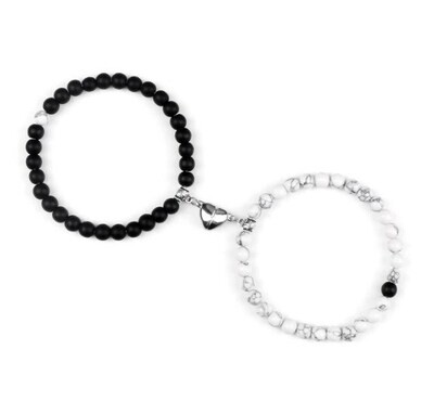 Couple Magnet Heart Shape Bangles