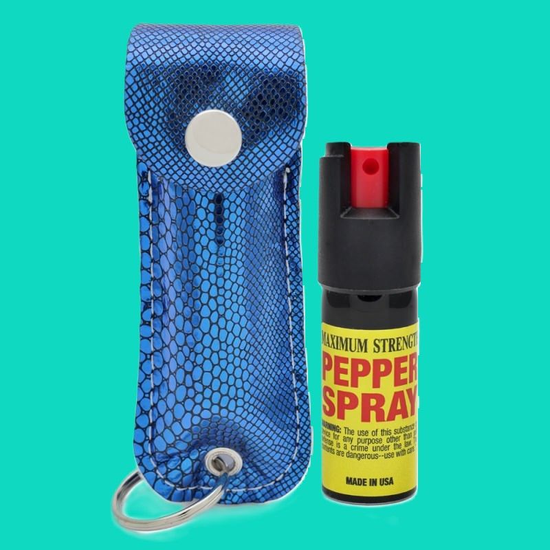 BLUE SNAKE SKIN PATTERN PEPPER SPRAY