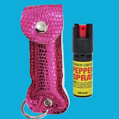 RED SNAKE SKIN PATTERN PEPPER SPRAY