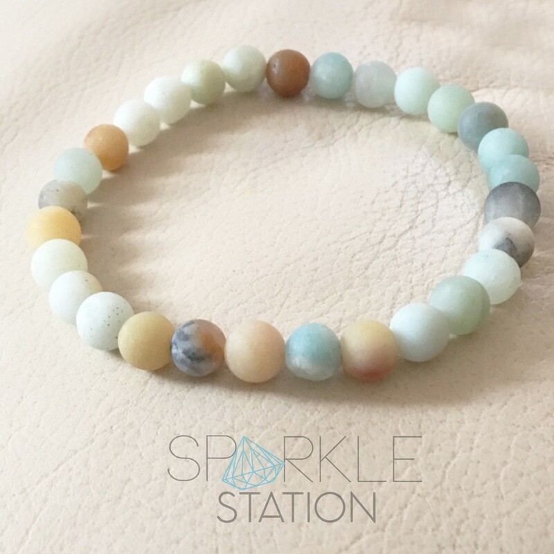 Matte Amazonite bead bracelet