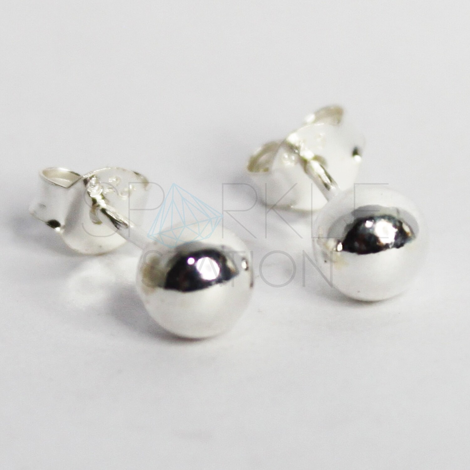 Sterling Silver Ball Stud Earrings