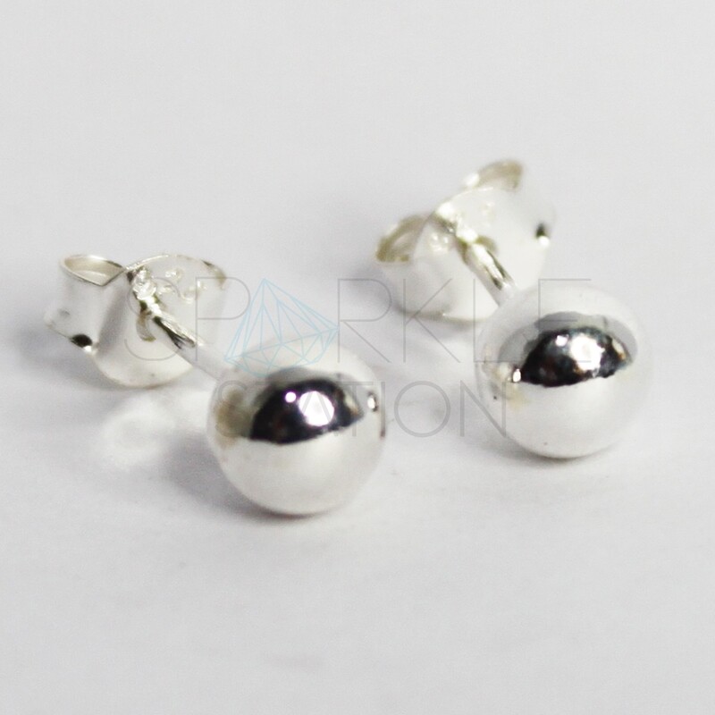 Sterling Silver Ball Stud Earrings