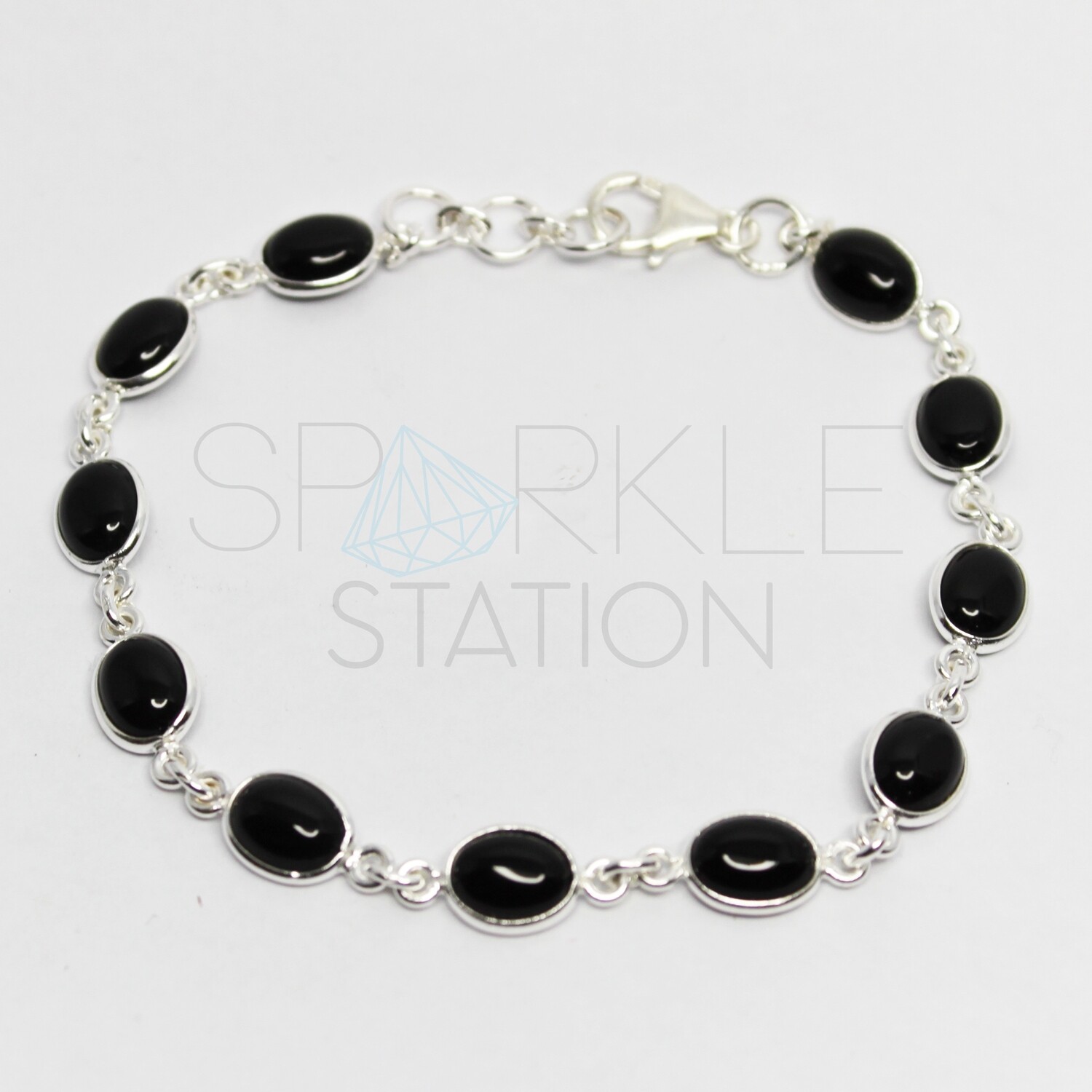 Sterling Silver Onyx Bracelet