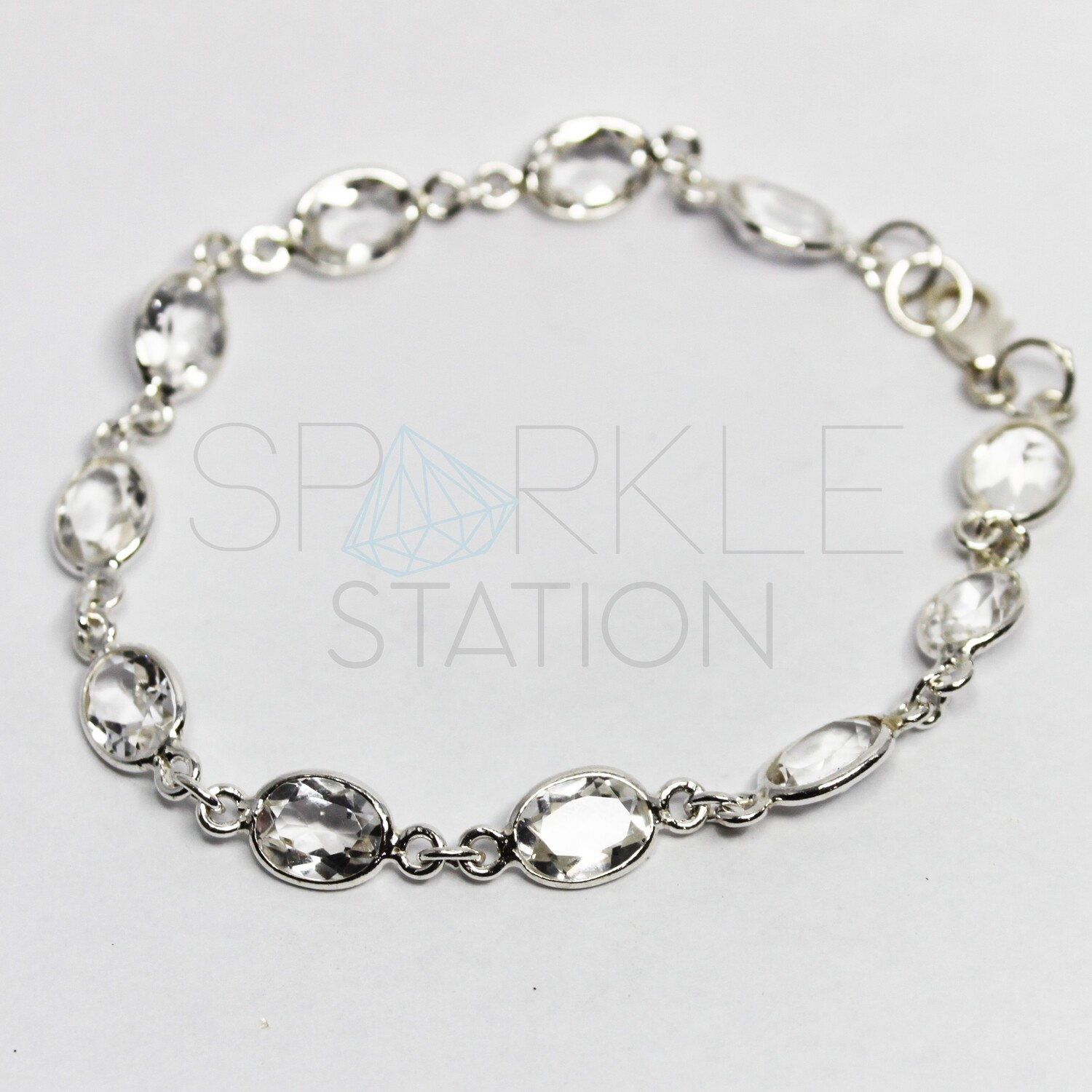 Sterling Silver Quartz Bracelet