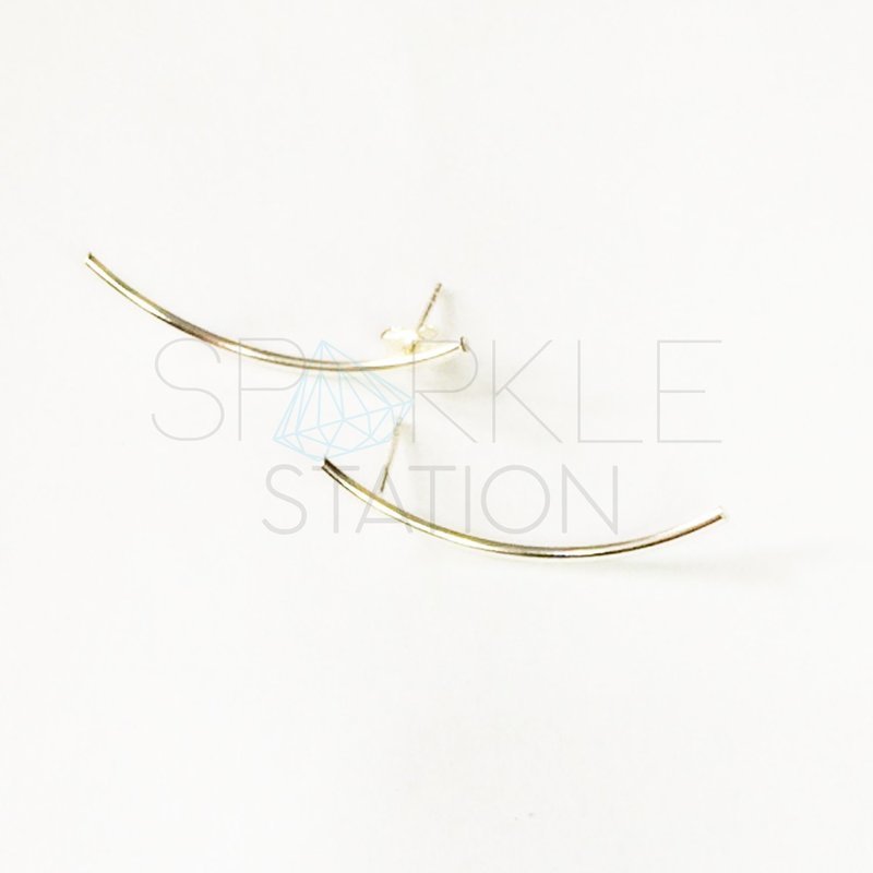 ichu jewellery sterling silver fishbone earrings