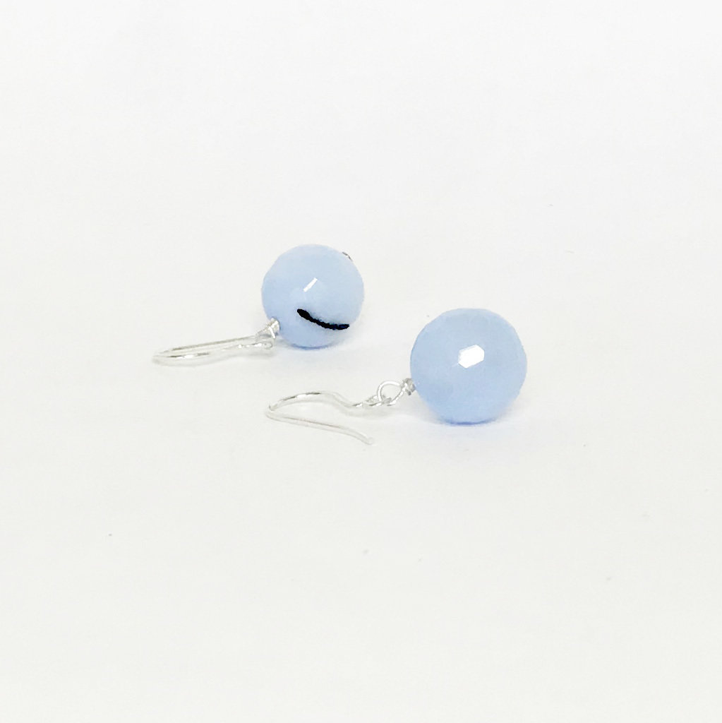 Sterling Silver Agate Drop Earrings