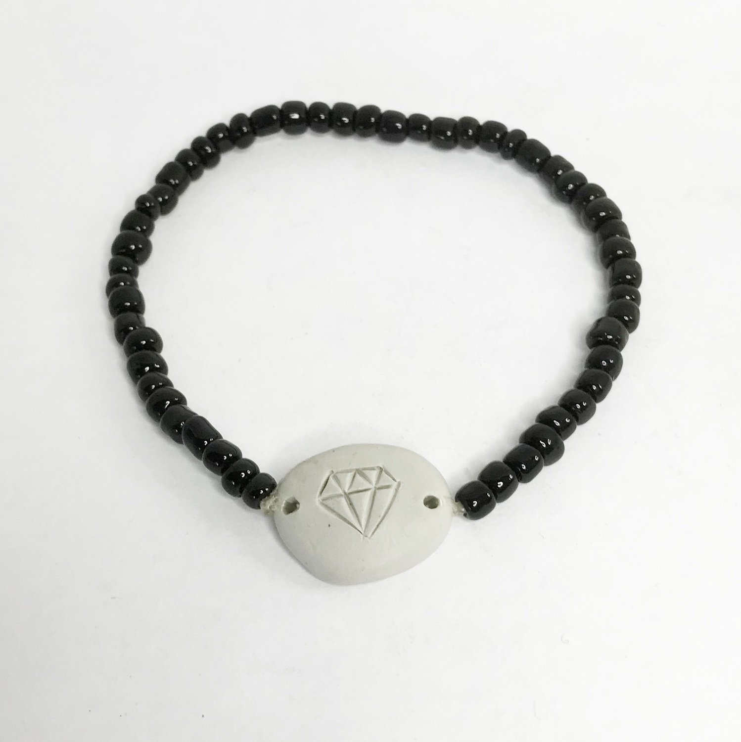Unisex Diamond Vector Bead Bracelet