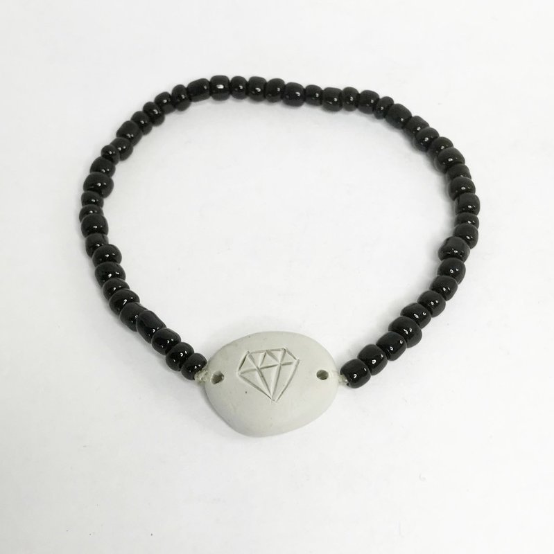 Unisex Diamond Vector Bead Bracelet