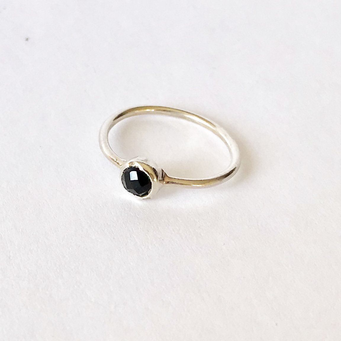 Sterling Silver Onyx Pinky Ring
