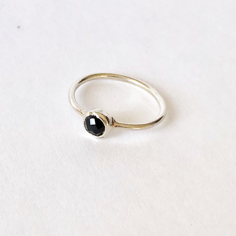 Sterling Silver Onyx Pinky Ring