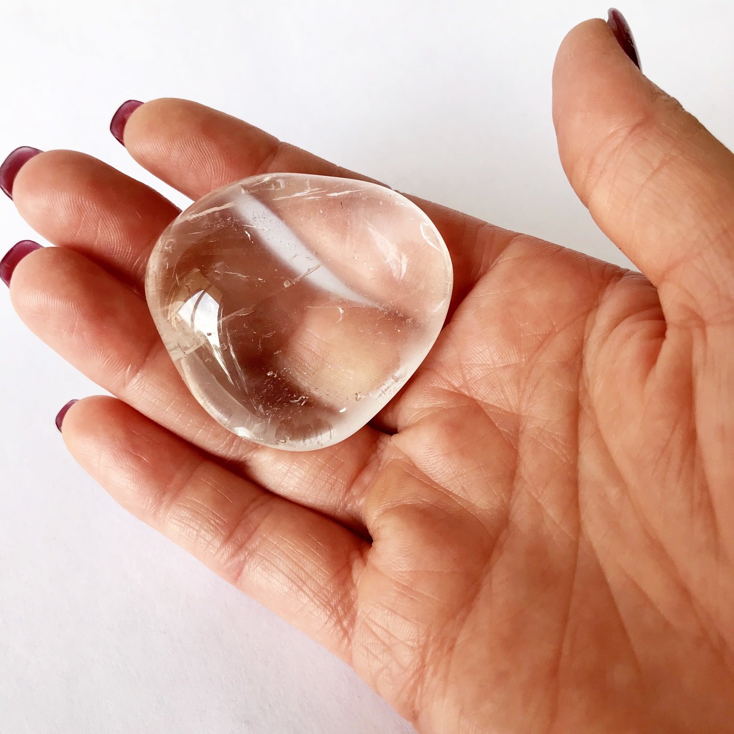Clear Quartz Palm Stone