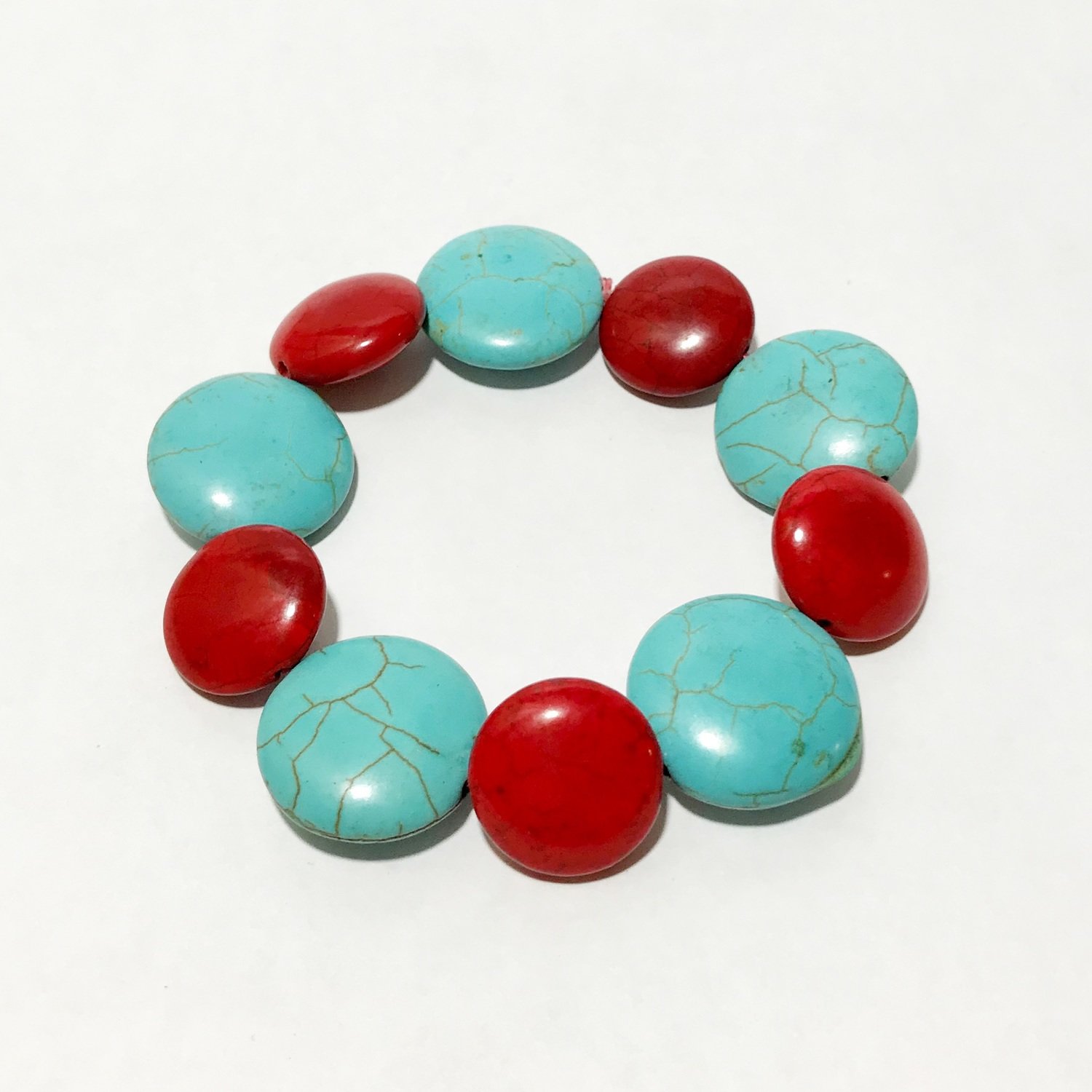 Dyed Howlite Bead Bracelet