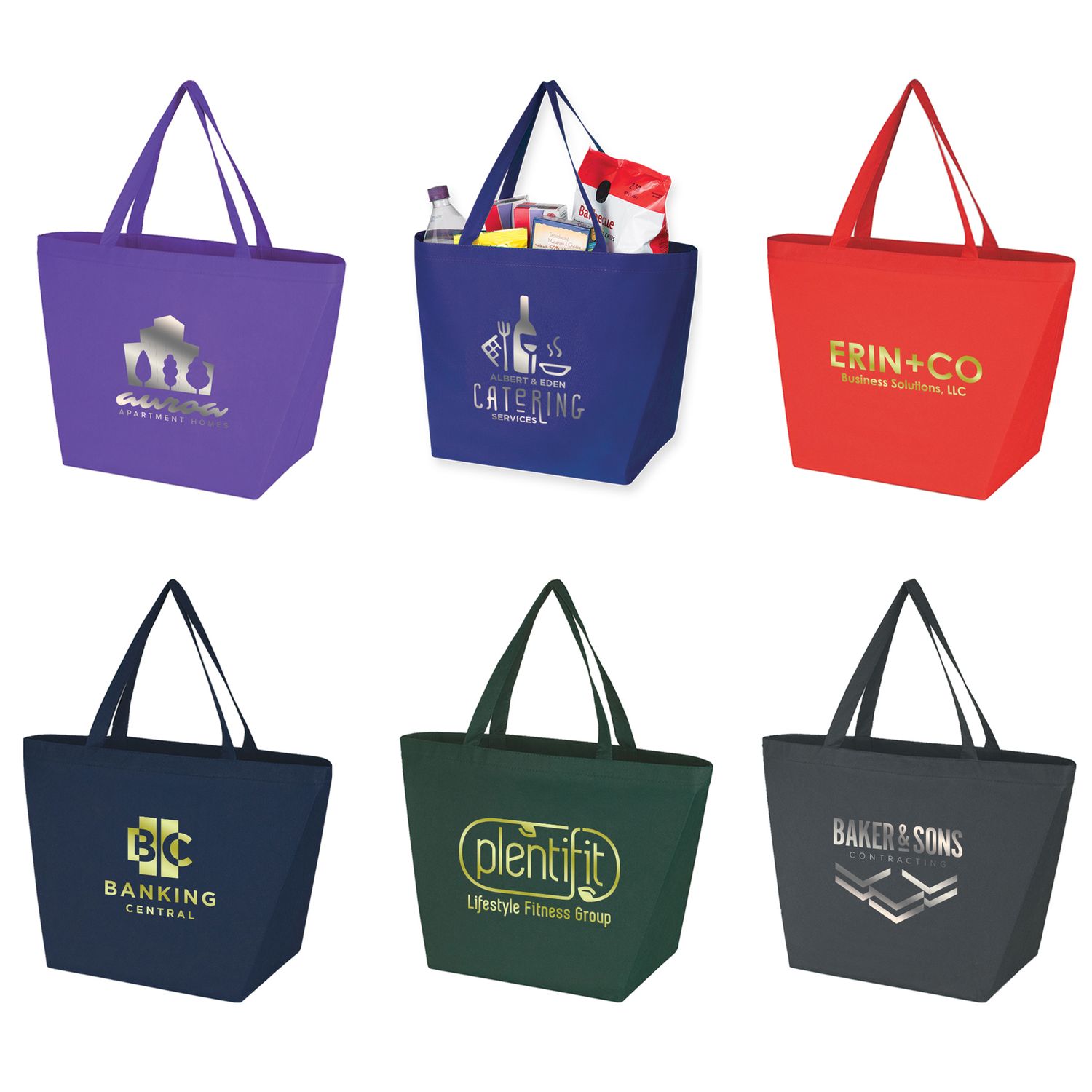 Julian - Non-Woven Shopping Tote Bag - Metallic imprint