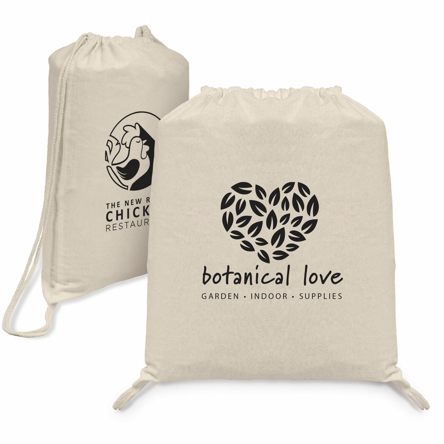 Java - 5 oz Natural Cotton Drawstring Backpack (Temporary unavailable)