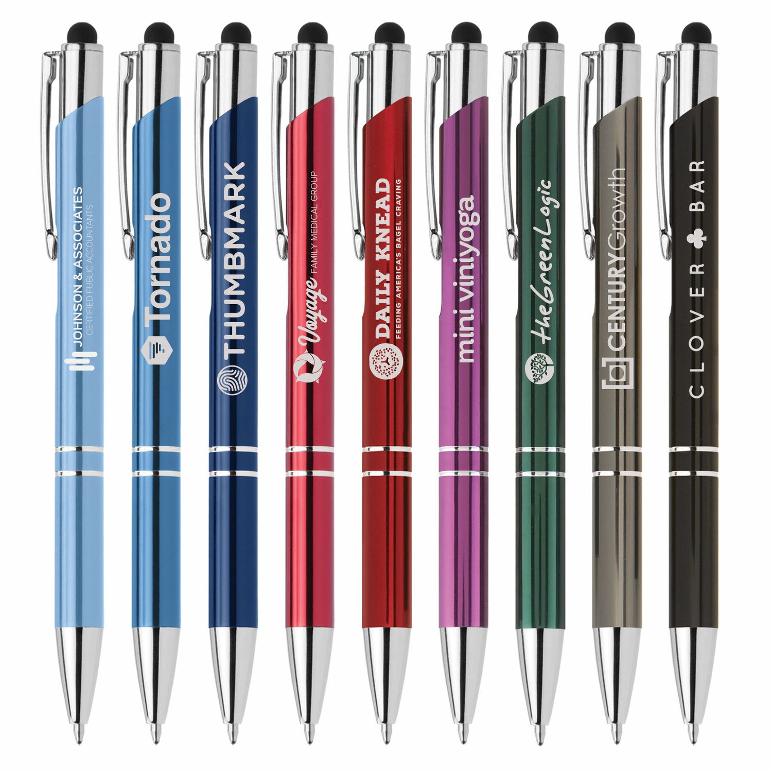 Tres-Chic w/ Stylus - Laser Engraved - Metal Pen