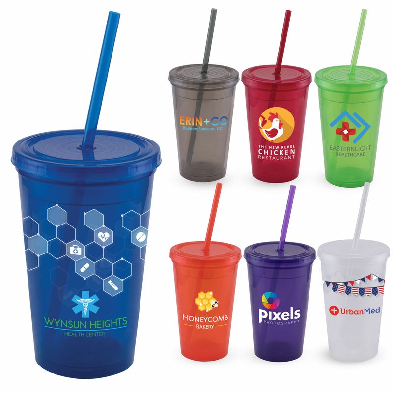 Explore - ColorJet - Full Color 16 Oz. Double Wall Tumbler Cup