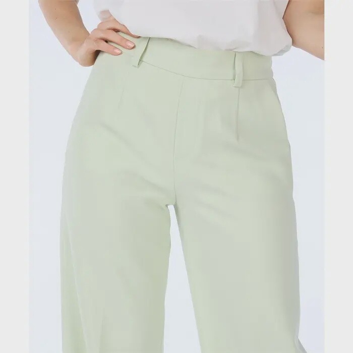 Esqualo Pantalon jambes larges pistache 2410025