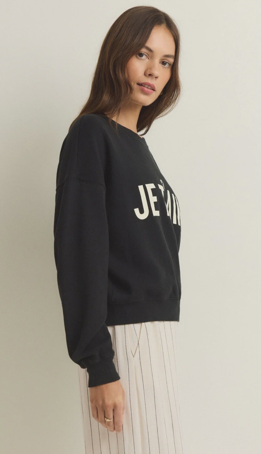 ZSupply Chandail crewneck Je t&#39;aime noir ZT241234