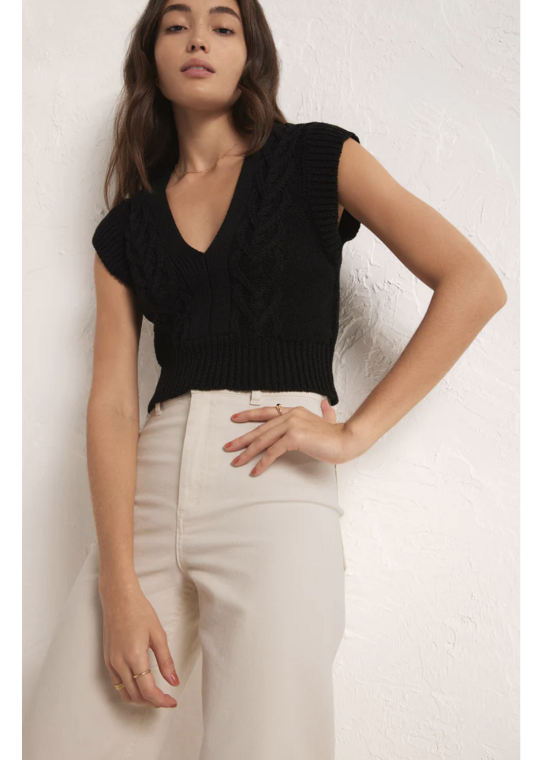 ZSupply Veste sans manches tricot noire ZW241247