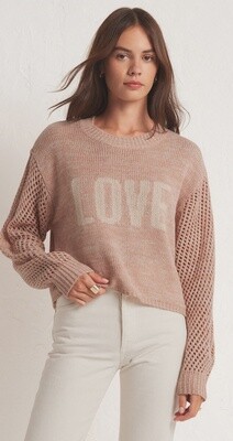 ZSupply Chandail tricot LOVE rose ZW241241
