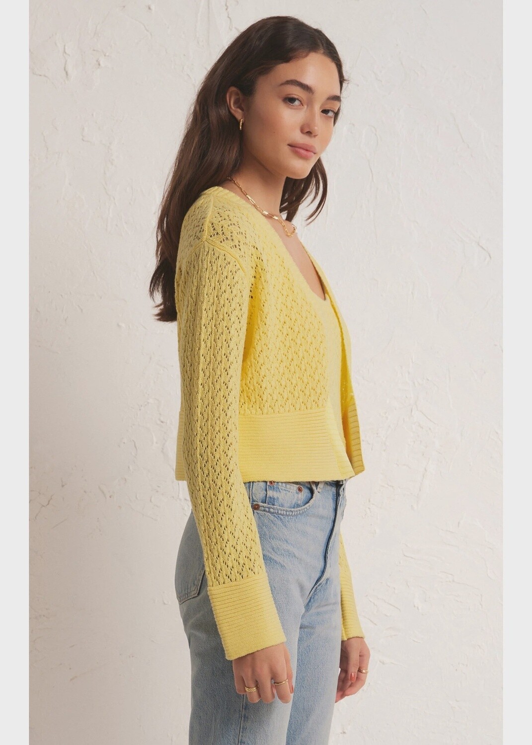 ZSupply Cardigan tricot jaune Pina Colada SW241349