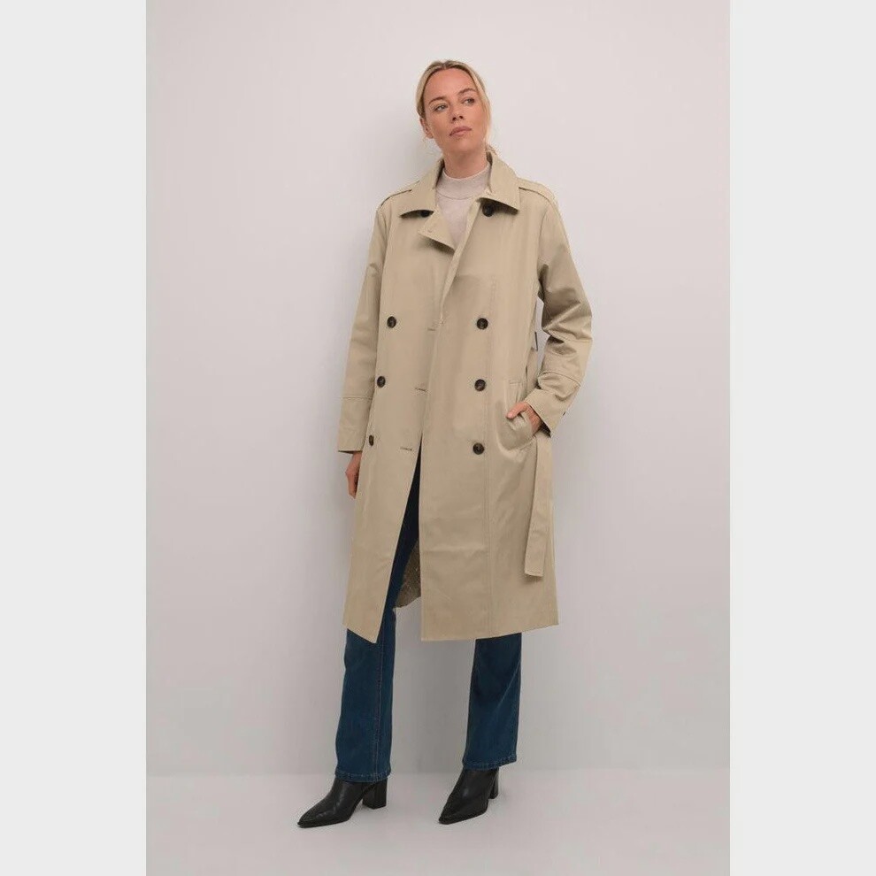 Cream Trench Coat Sable 10612101, Size: 34