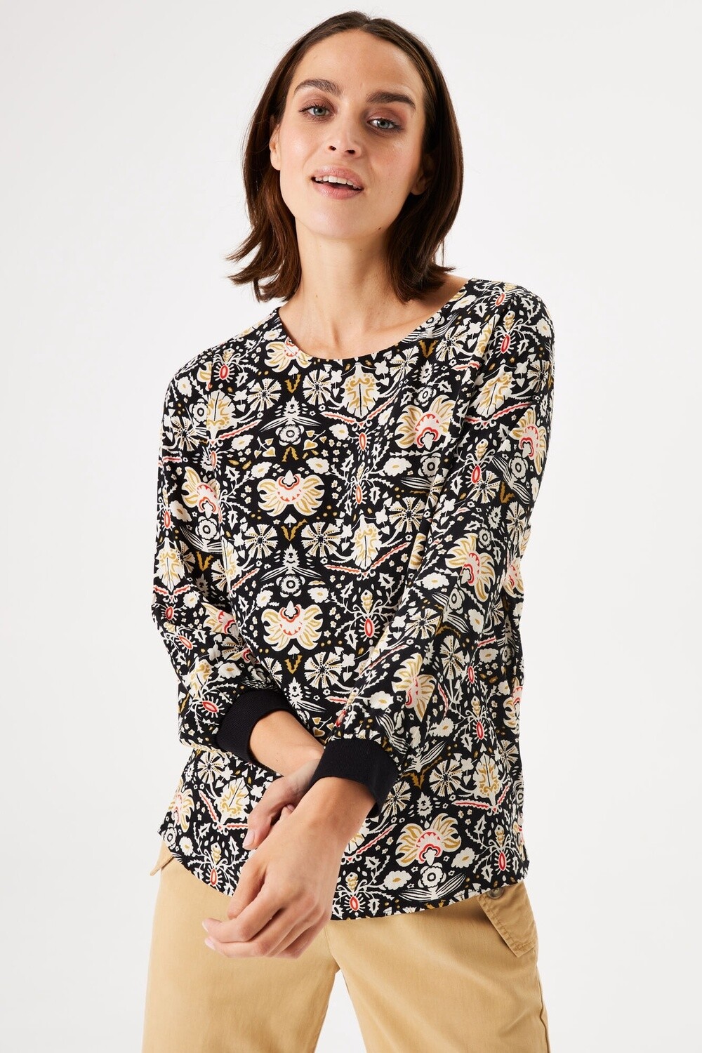 Garcia Blouse noire motif N40236