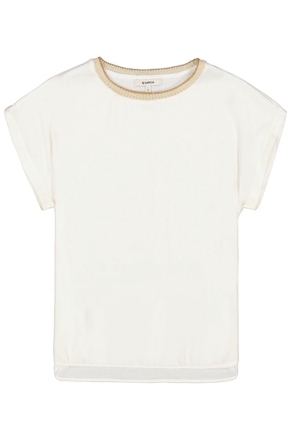 Garcia T-Shirt offwhite satiné O40006