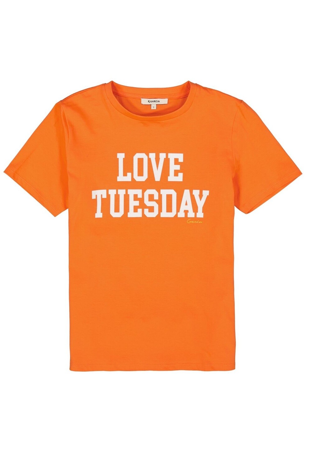Garcia T-Shirt orange écritures P40201