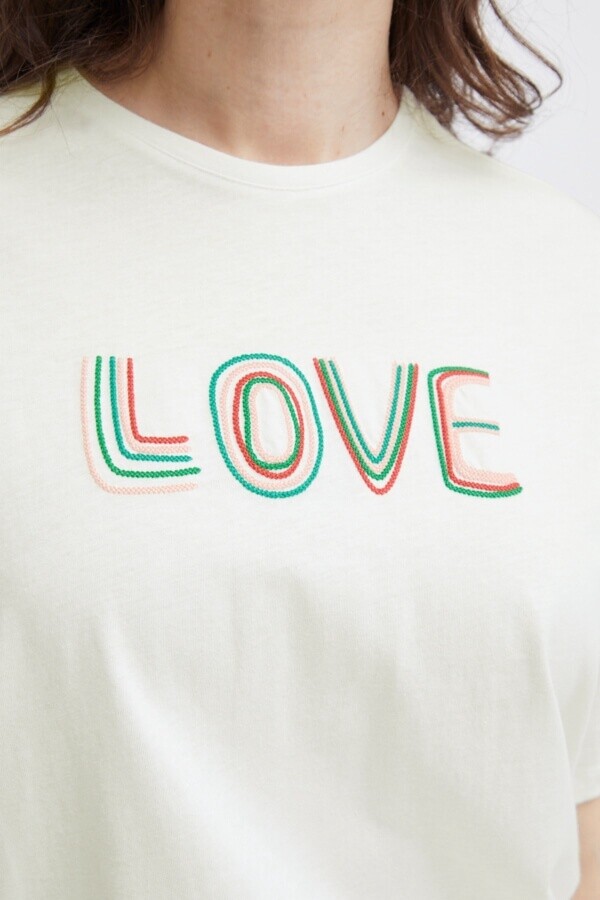 Fransa T-Shirt LOVE broderie 20613772