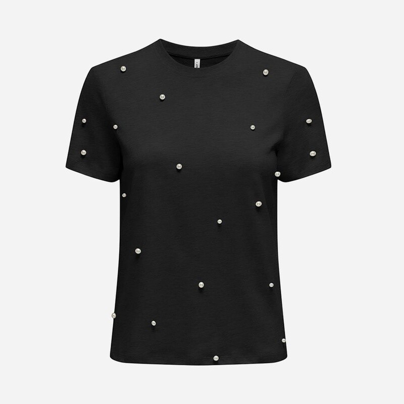 Only T-Shirt noir perles 15319085