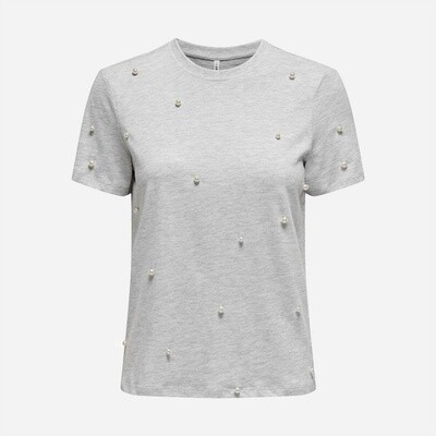 Only T-Shirt gris perles 15319085