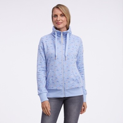Ragwear Chandail sweatshirt bleu zip 2411-30028