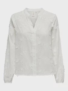Only Blouse broderie fleurs offwhite15319216