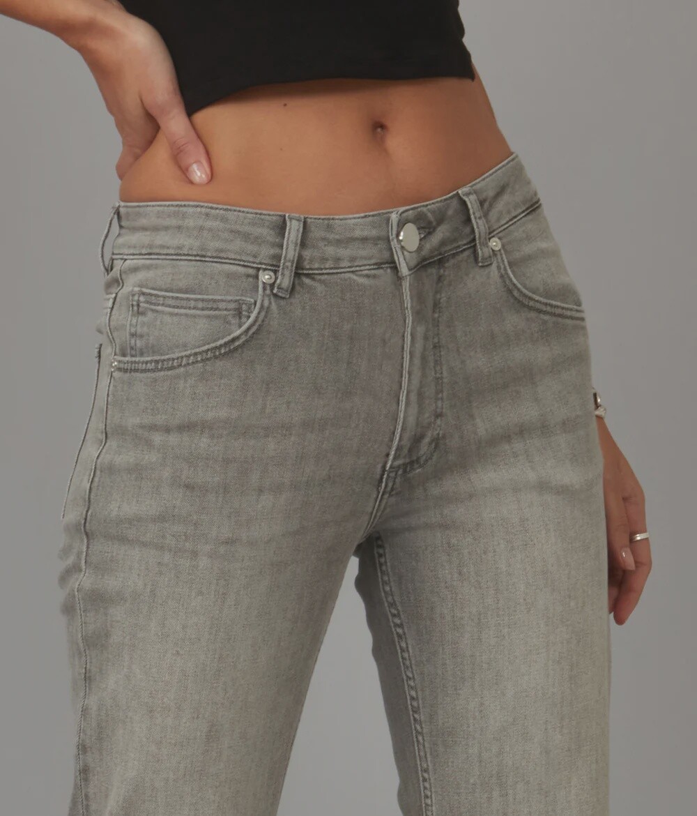 Lola Jeans, Jeans Denver gris taille haute, Size: 25