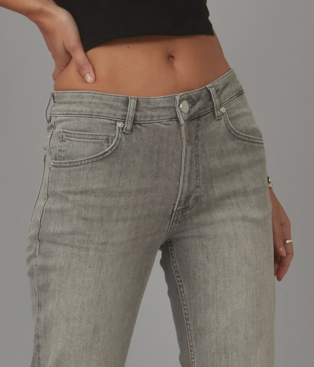 Lola Jeans, Jeans Denver gris taille haute