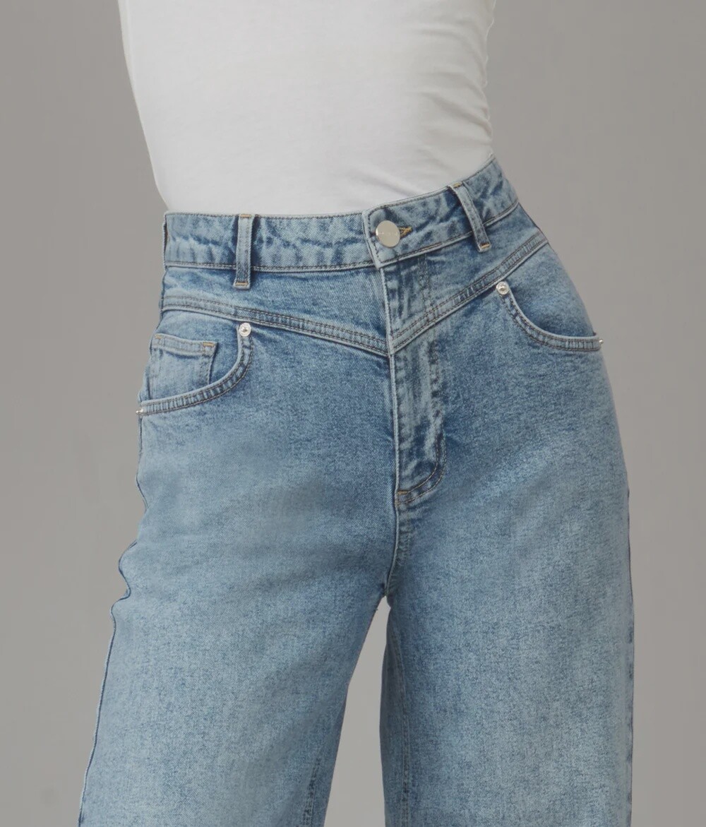 Lola Jeans, Jeans Milan bleu moyen jambes larges, Size: 25