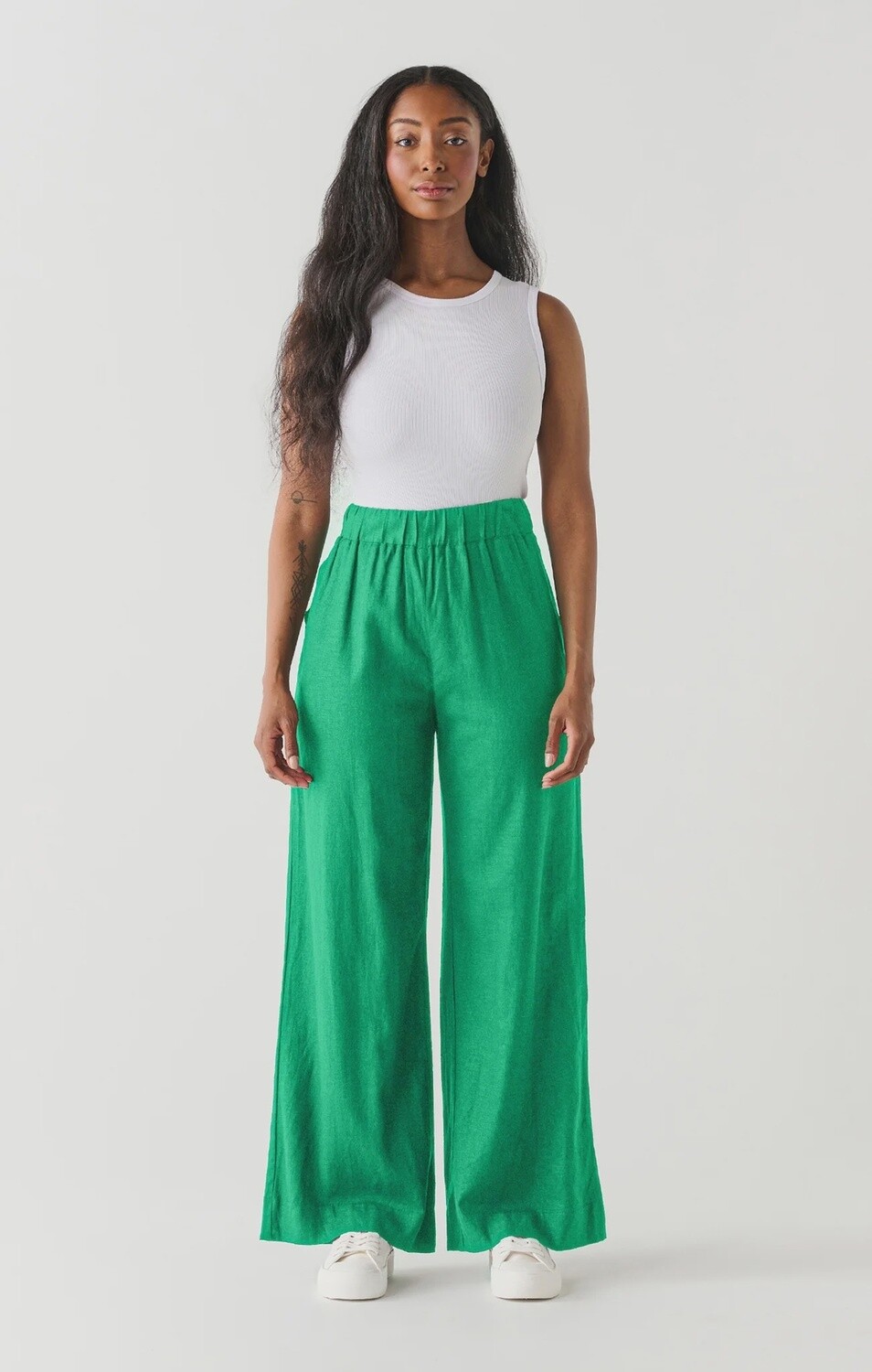 Dex Pantalon taille élastique vert 2322744