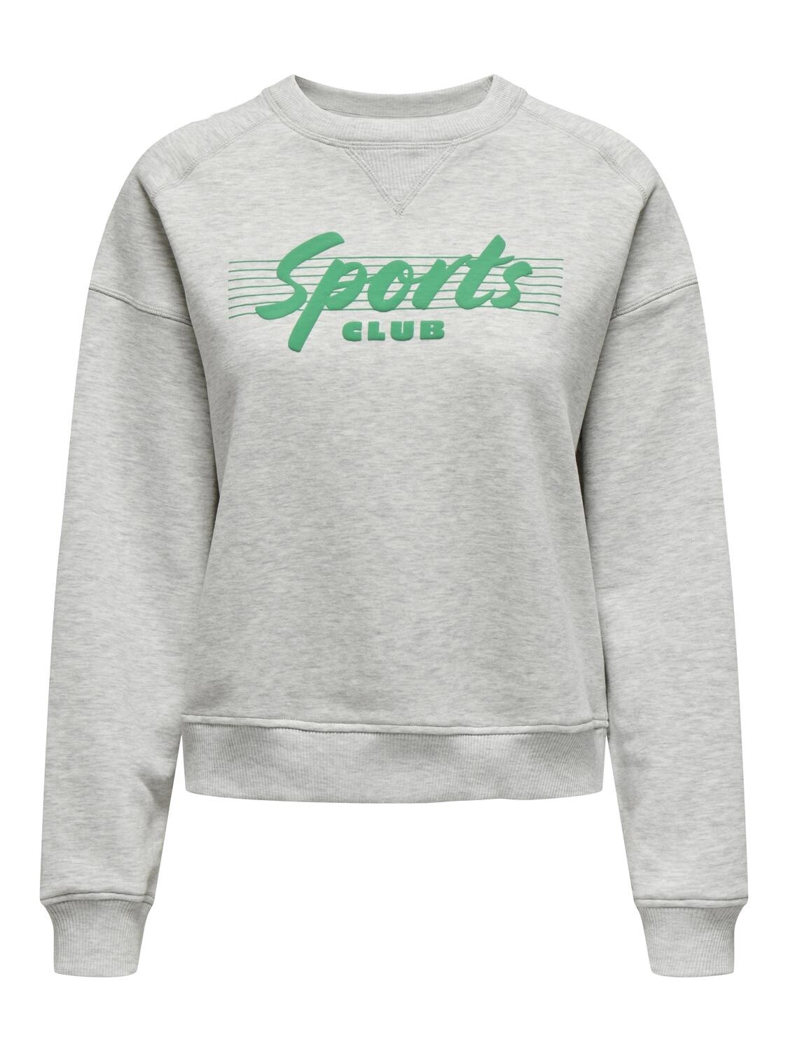 Only Chandail crewneck gris/vert 15320699