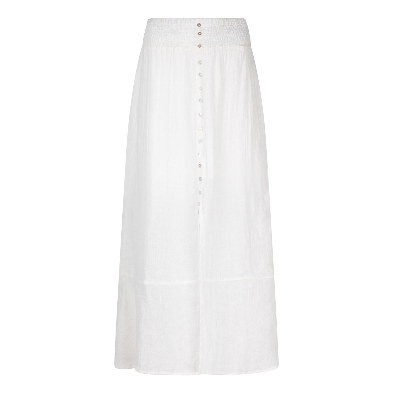 Esqualo Jupe longue blanche lin 2428212