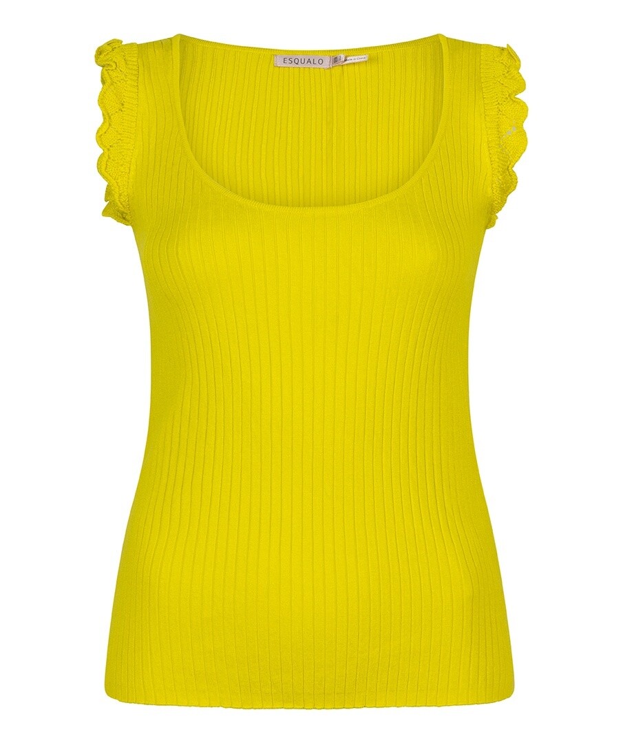 Esqualo Camisole lime broderie crochet 2407209
