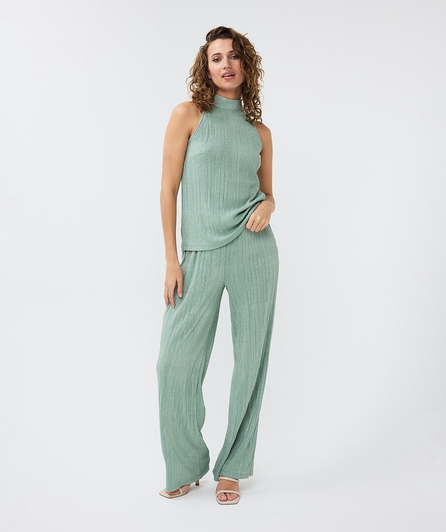 Esqualo Camisole haut lurex sauge 2430216