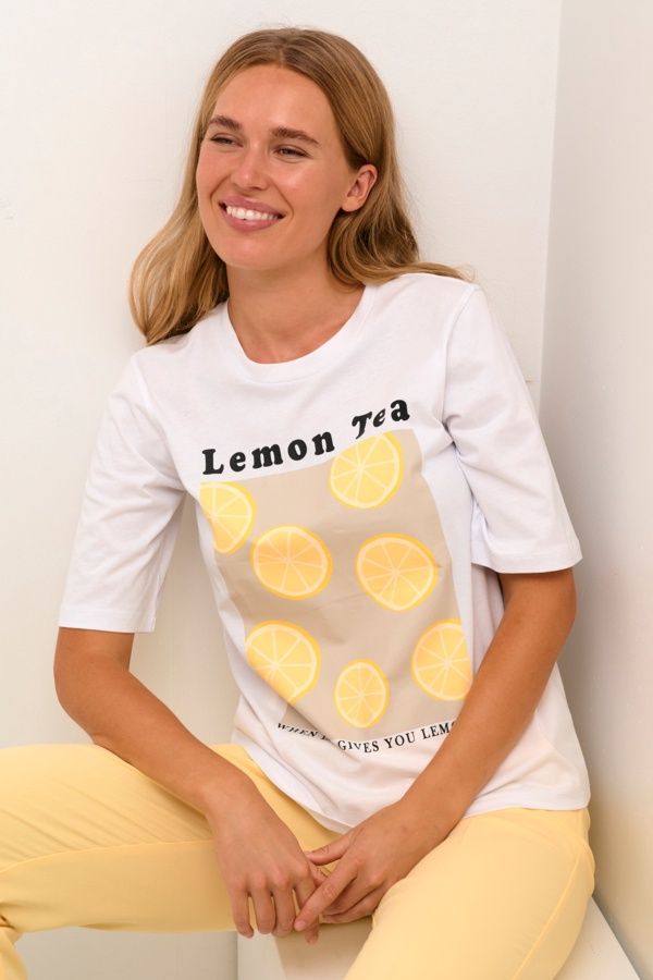 Kaffe T-Shirt offwhite motif citrons 10508474