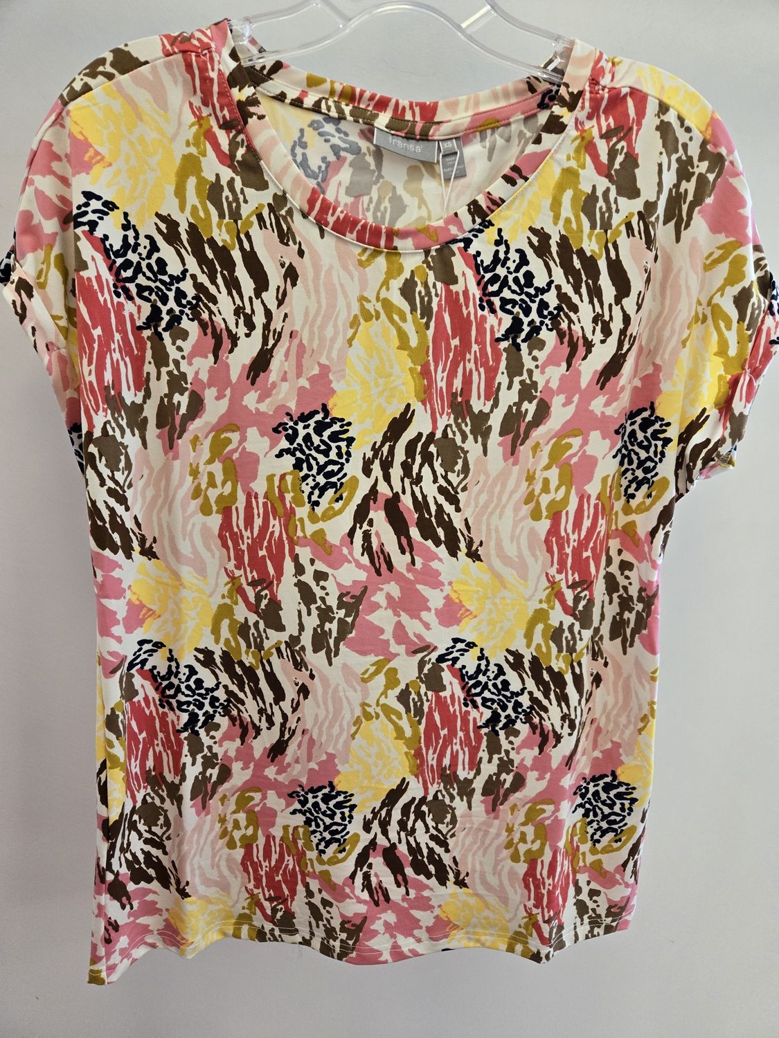 Fransa T-Shirt motif Pink Carnation 20610634
