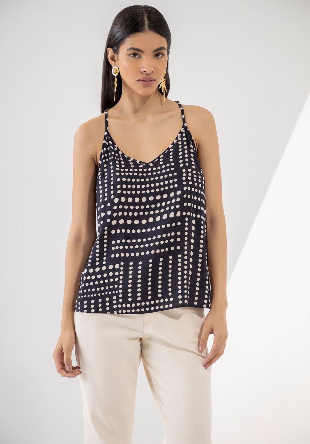 Lezalez Camisole imprimée pois 8902L