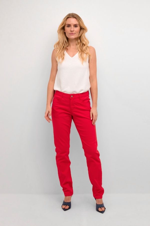 Cream Pantalon Coco Fit rouge 10612252
