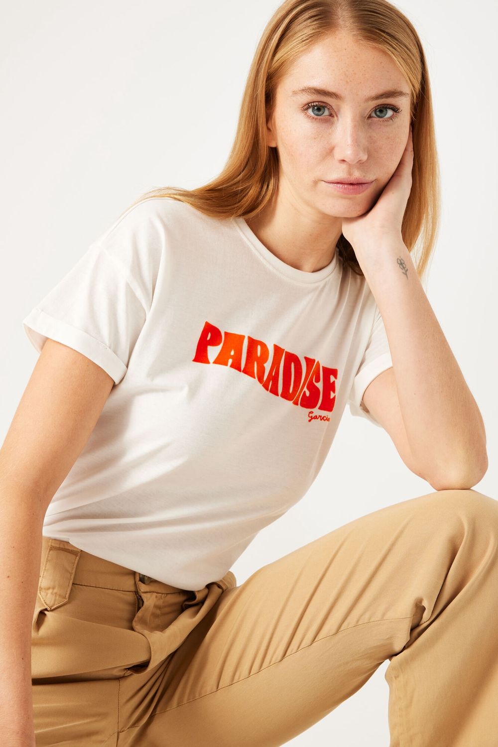 Garcia T-Shirt Paradise offwhite N40201