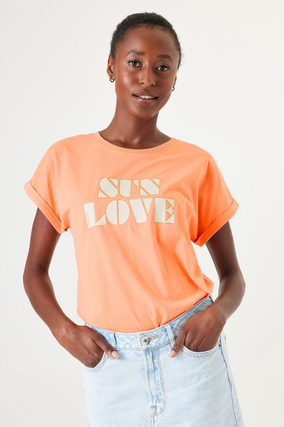 Garcia T-Shirt SUN LOVE papaye Q40008