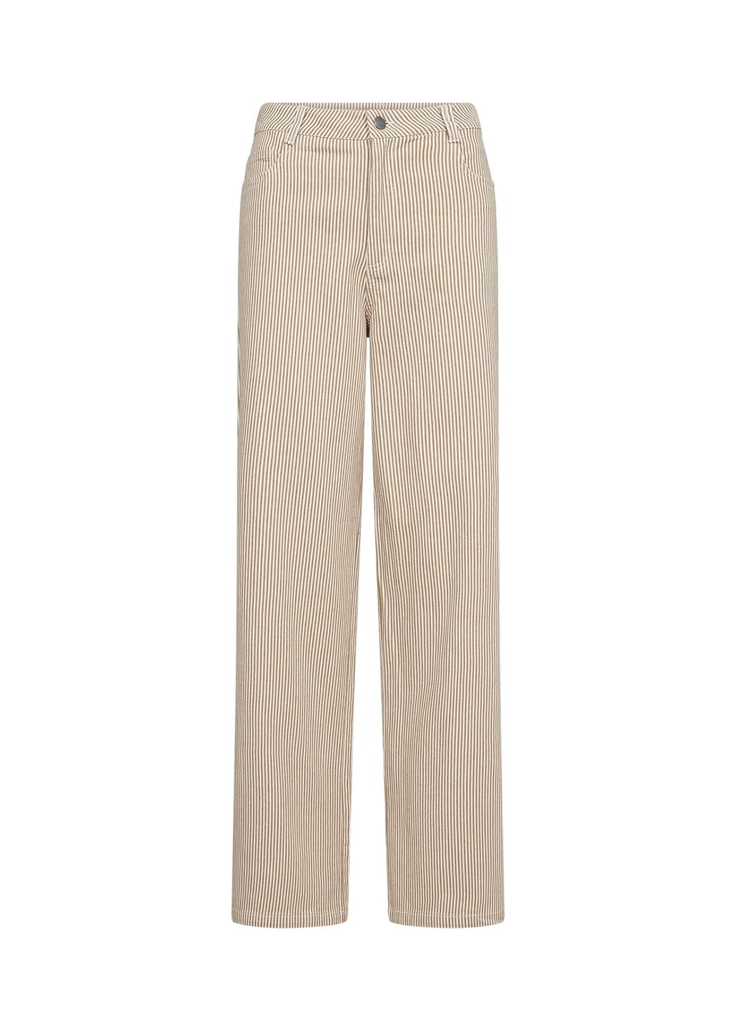 Soya Concept Pantalon rayures sable 40721